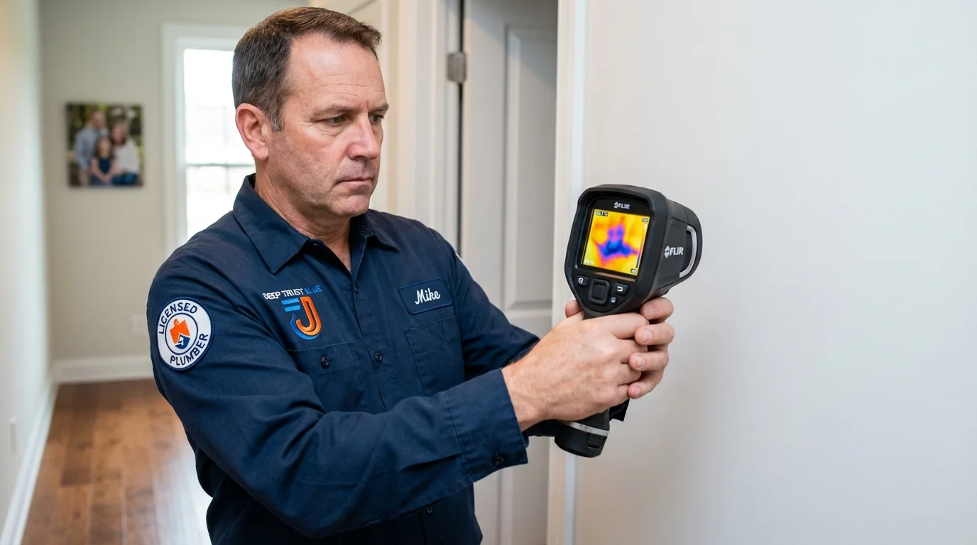 Thermal imaging leak detection by Johns Plumbing LLC in Kennebunk